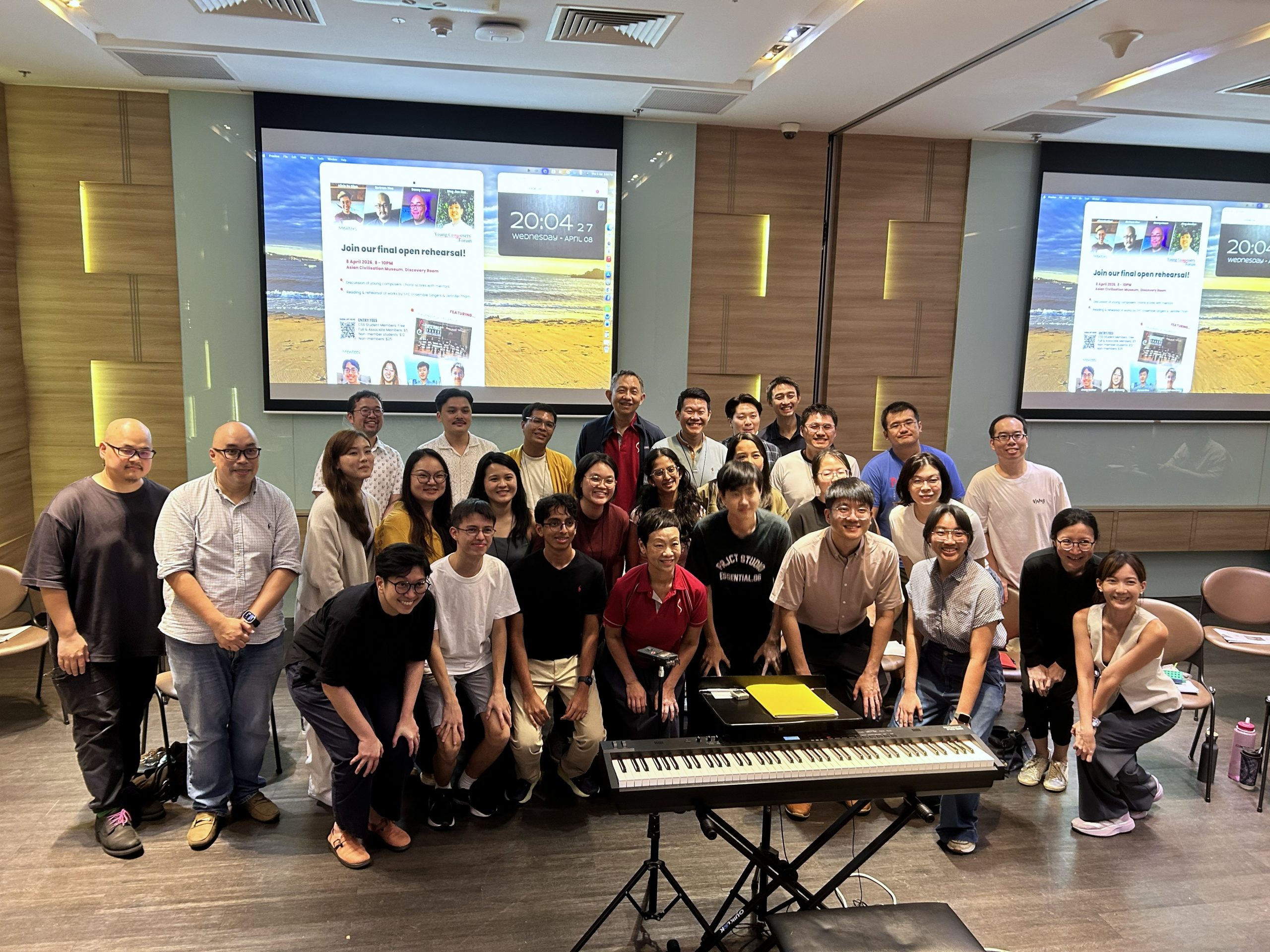 The young composers, mentors, and SYC Ensemble Singers