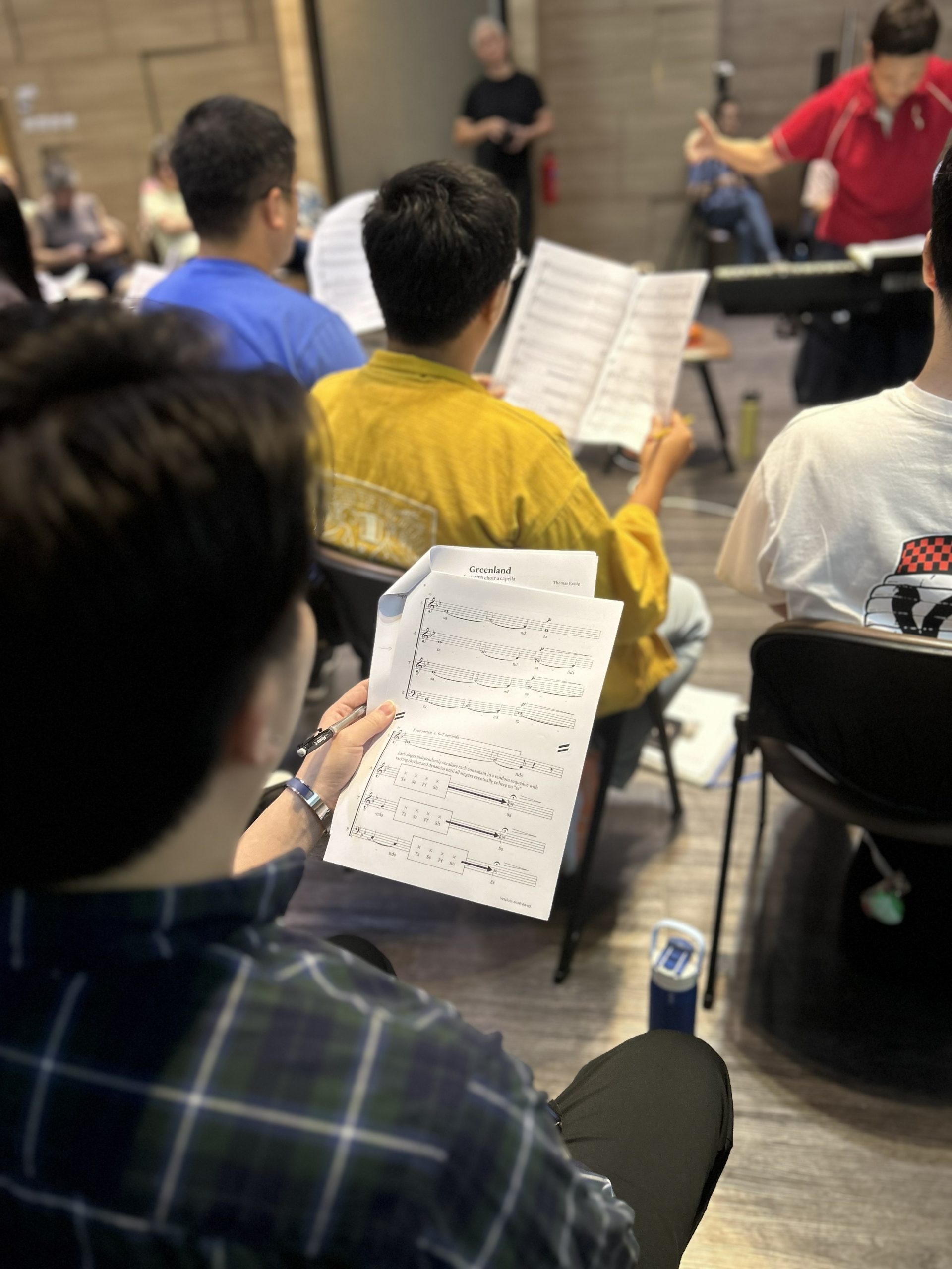 SYC Ensemble Singers rehearsing 'Greenland' by young composer, Thomas Kai-ren Rettig